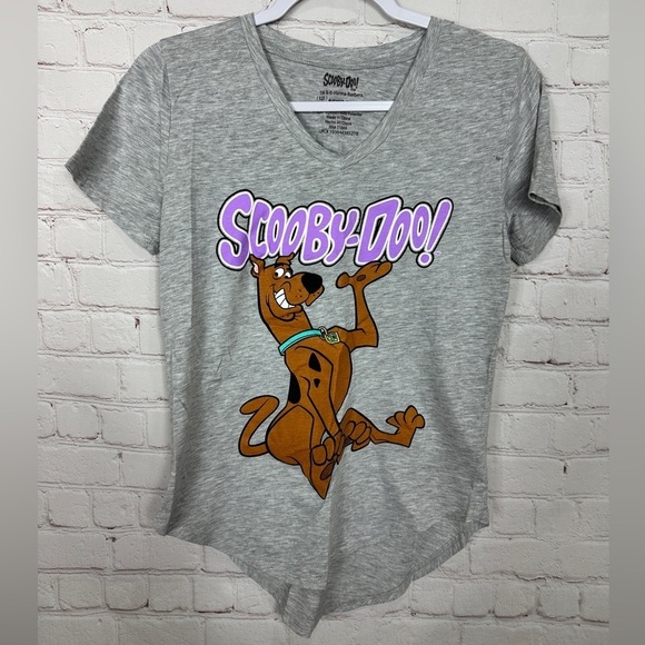 Scooby Doo Women's‎ gray Curved Hem graphic t-shirt, sz S, NWOT - Picture 1 of 4